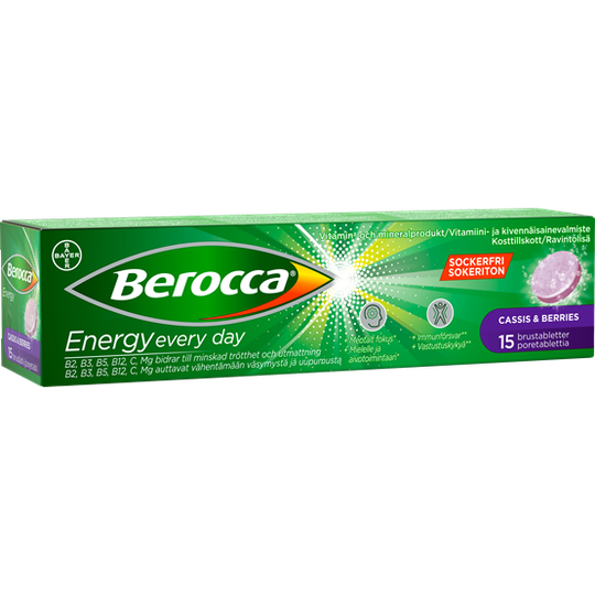 Berocca Energy Cassis & Berries 15 brustabletter