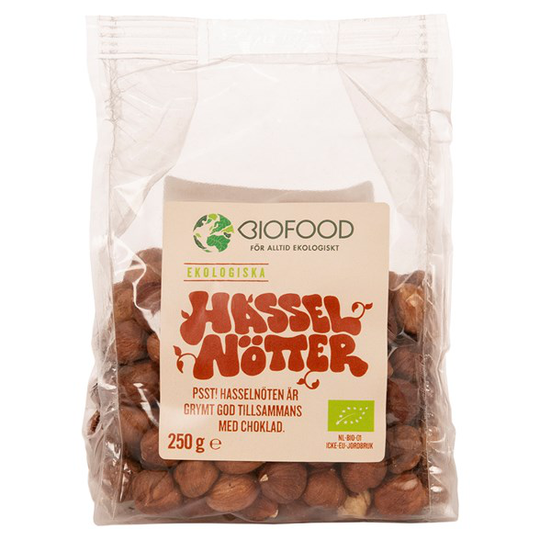 Biofood Ekologiska Hasselnötter, 250 g