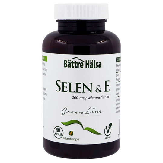 Bättre Hälsa Selen+E Green Line 200 mcg 90 kapslar