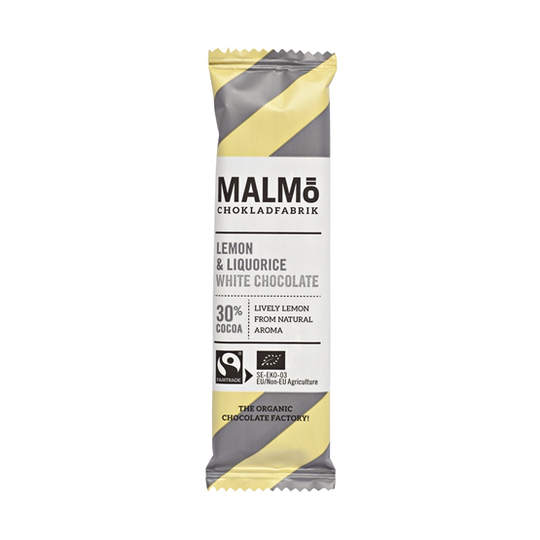 Malmö Chokladfabrik Citron & Lakrits 25 g