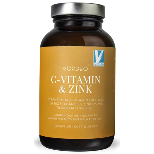 Nordbo C-vitamin & Zink 100 kapslar