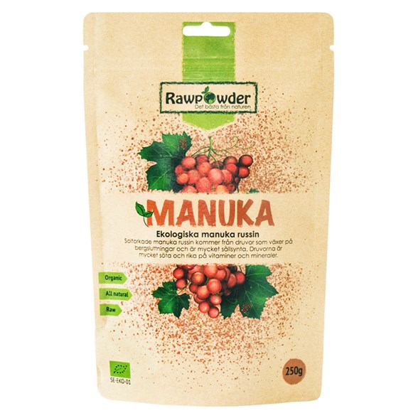 Rawpowder Ekologiska Manuka-russin, 250 g