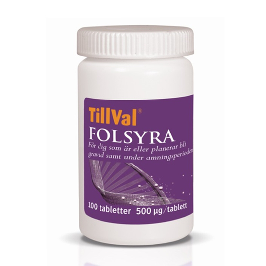 TillVal Folsyra 100 tabletter