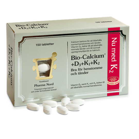 Pharma Nord Bio-Calcium+D3+K1+K2 150 tabletter