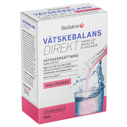 BioSalma Vätskebalans Direkt Hallon 20 dos-sticks