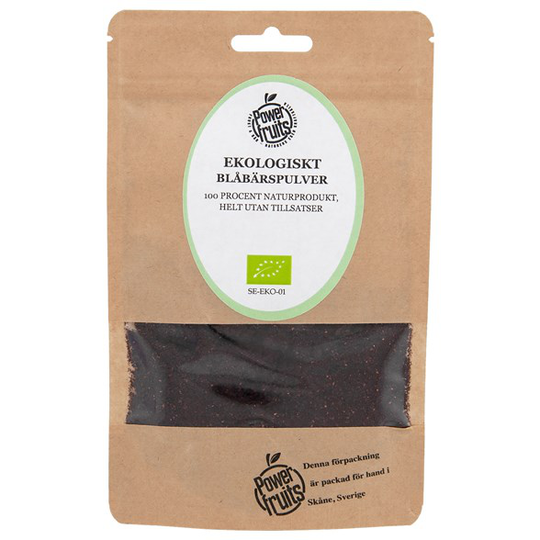 Powerfruits Ekologiskt Blåbärspulver, 50 g
