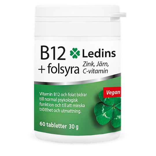 Ledins B12 + Folsyra 60 tabletter