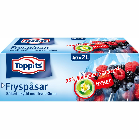 Toppits: Fryspåsar 2L 40st (Obs 9st DFP)