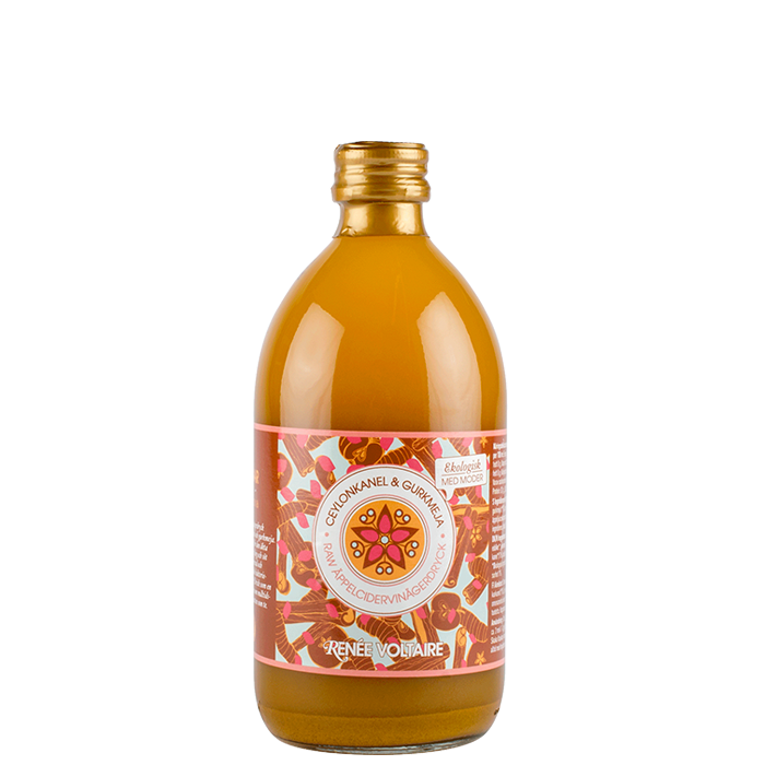 Raw Äppelcidervinäger med ceylonkanel & gurkmeja, 500 ml
