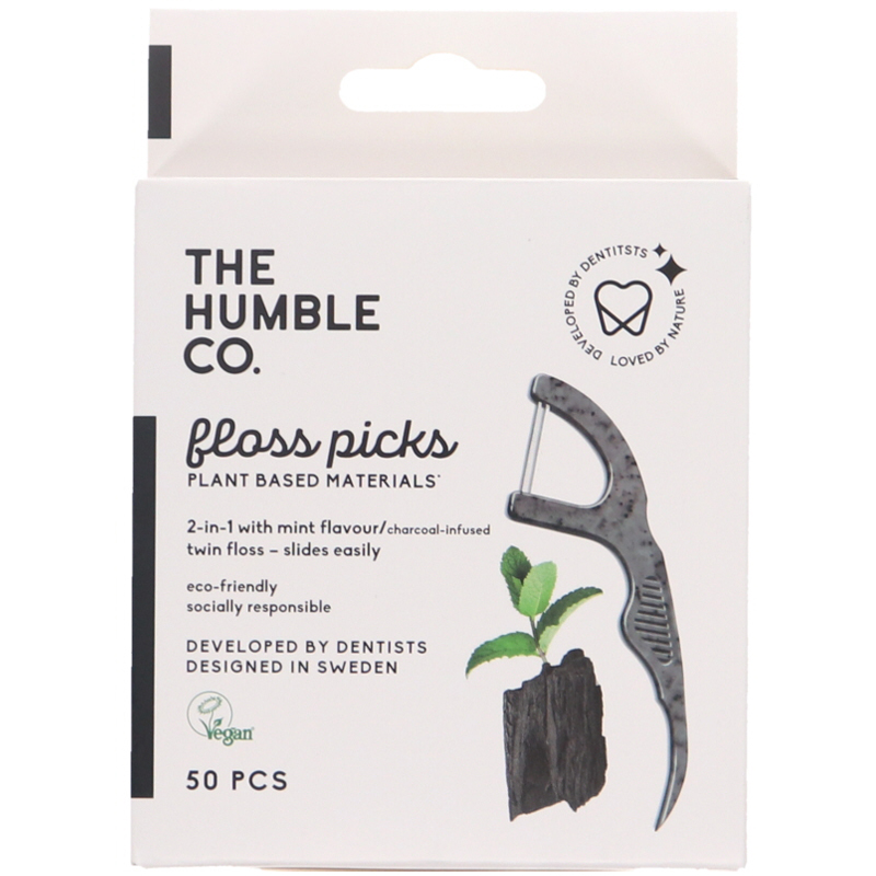 Tandtrådsbygel Charcoal & Mint 50-pack - 31% rabatt