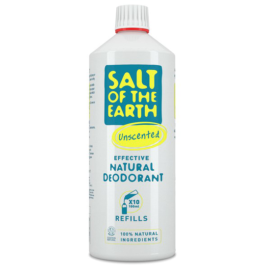 Salt of the Earth Unscented Natural Deodorant Spray 1 L (Refill)