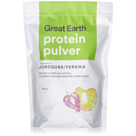 Great Earth Proteinpulver Jordgubb/Persika 750 g