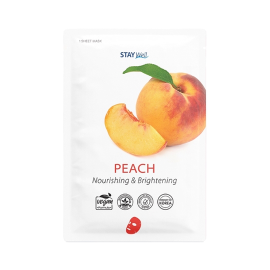 STAY Well Vegan Sheet Mask Peach 23 g
