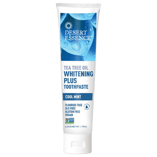 Desert Essence Tea Tree Oil Whitening Plus Toothpaste - Cool Mint, 176 g