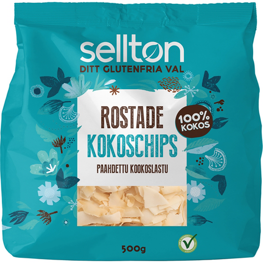 Sellton Kokoschips Rostade 500 g