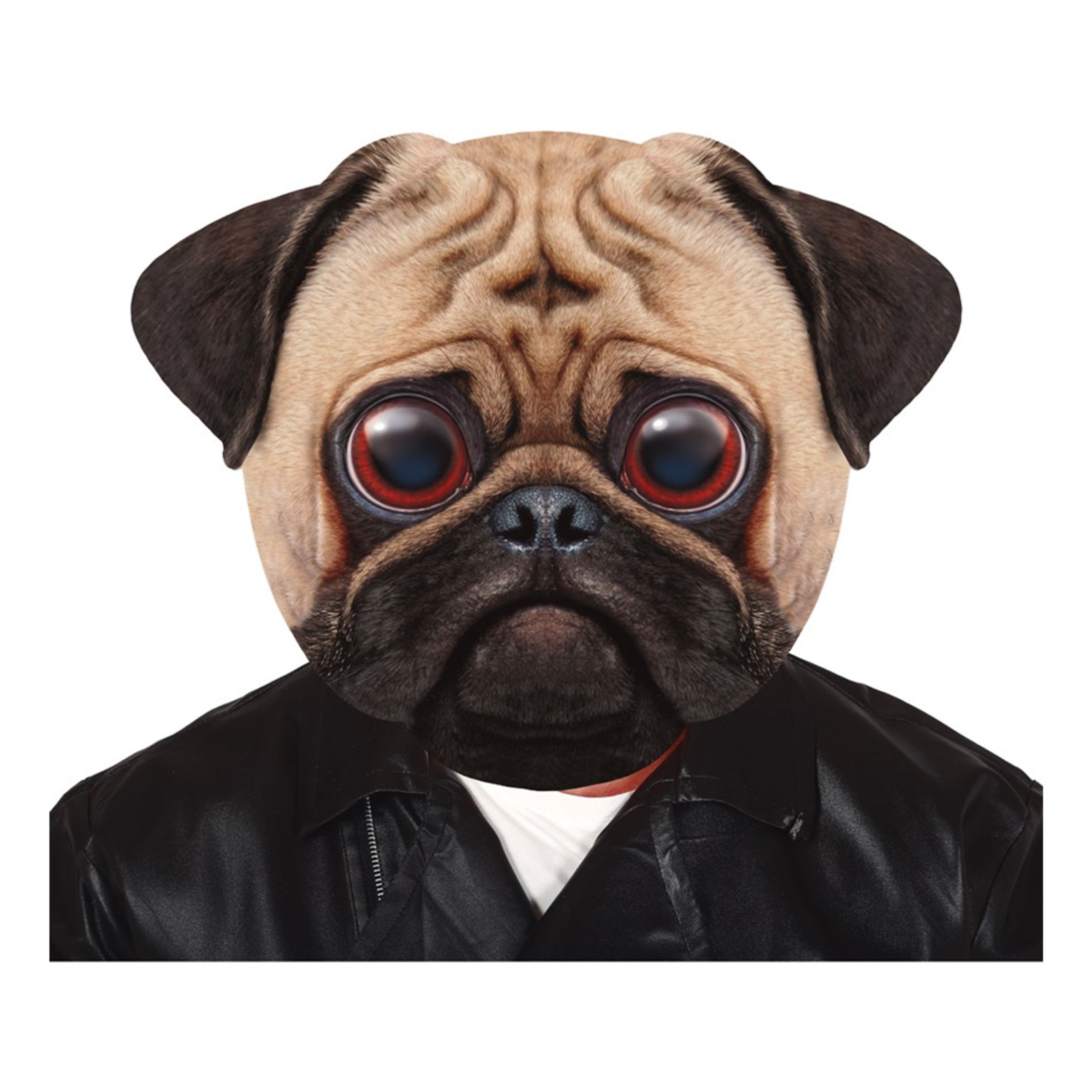 Mops Gigantisk Mask - One size
