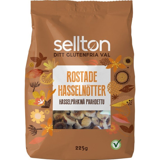 Sellton Rostade Hasselnötter 225 g