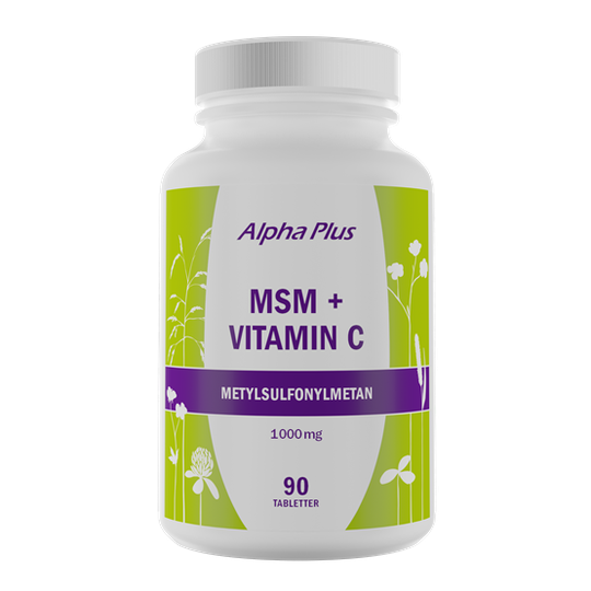 Alpha Plus MSM + Vitamin C 90 tabletter