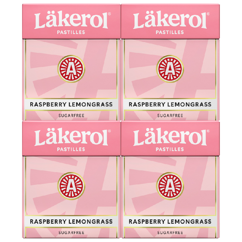 Läkerol Raspberry Lemongrass 4-pack - 37% rabatt
