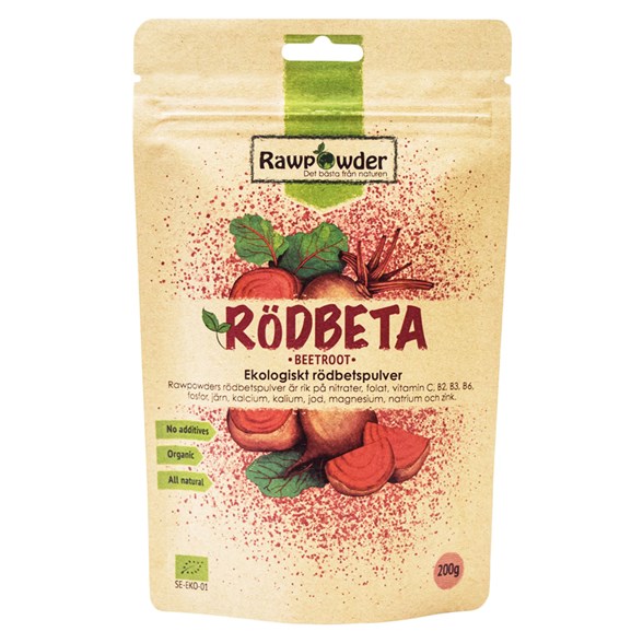 Rawpowder Ekologiskt Rödbetspulver, 200 g