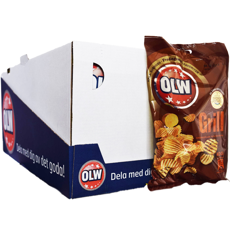 Hel Låda Chips Grill 20 x 40g - 50% rabatt