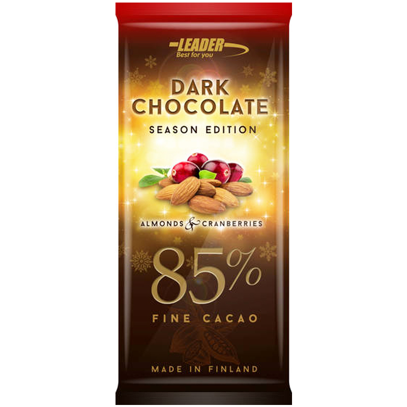 Chokladkaka "Almonds & Cranberries" 100g - 50% rabatt