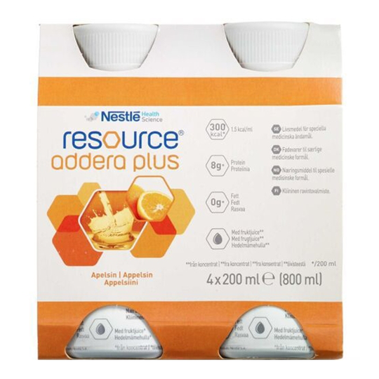 Resource Addera Plus Apelsin 4 x 200 ml
