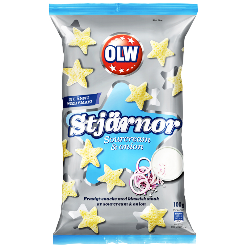 Snacks Gräddfil & Lök 100g - 25% rabatt