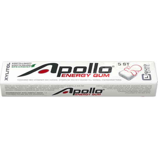 Apollo Energy Gum Tuggummi 5 bitar