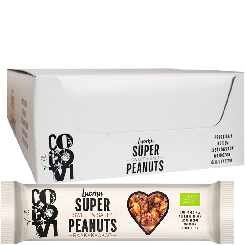 Eko Hel Låda Jordnöts- & Mandelbar Råkakao 24 x 40g - 78% rabatt