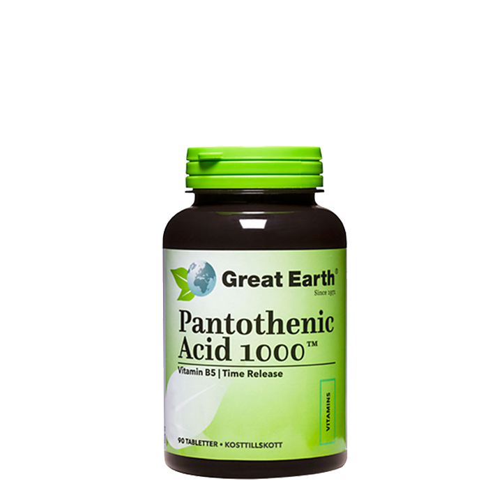 Pantothenic Acid, 1000 mg, 90 tabletter