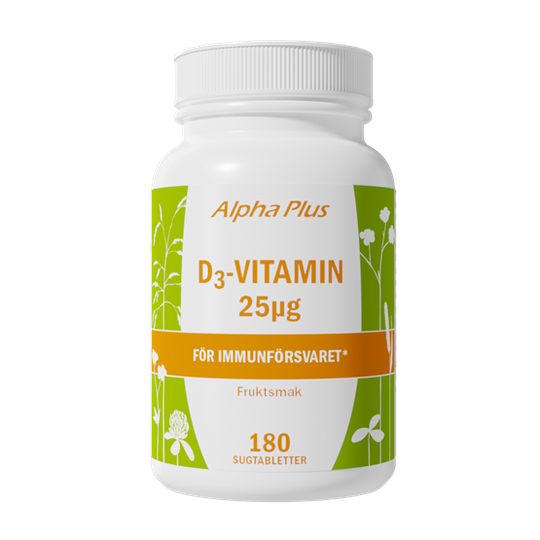 Alpha Plus D3-Vitamin 25 µg 180 sugtabletter