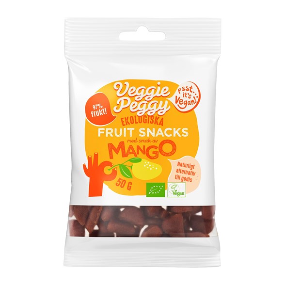 Veggie Peggy Ekologiska Fruit Snacks Mango, 50 g