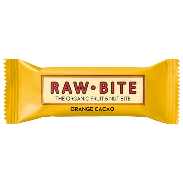 Rawbite Ekologisk Frukt- & Nötbar Apelsin & Kakao, 50 g