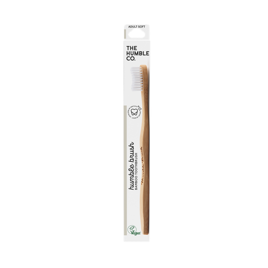 The Humble Co. Bambu Tandborste Vuxen Vit
