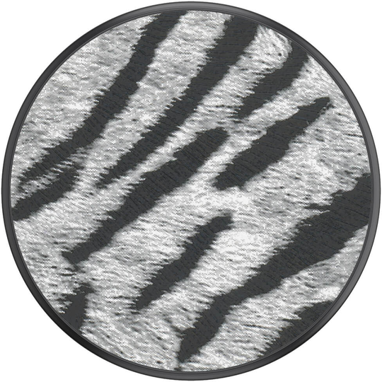 POPSOCKETS Vegan Leather Zebra Avtagbart Grip med Ställfunktion Premium