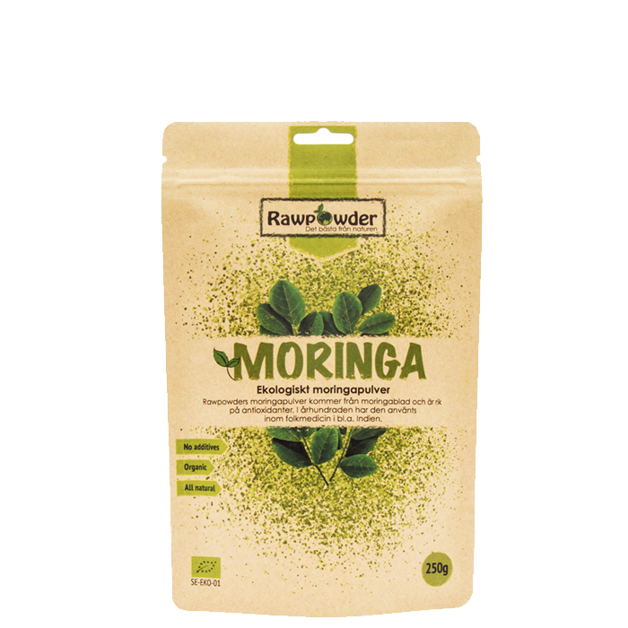 Moringa, Ekologiskt Moringapulver, 250 g