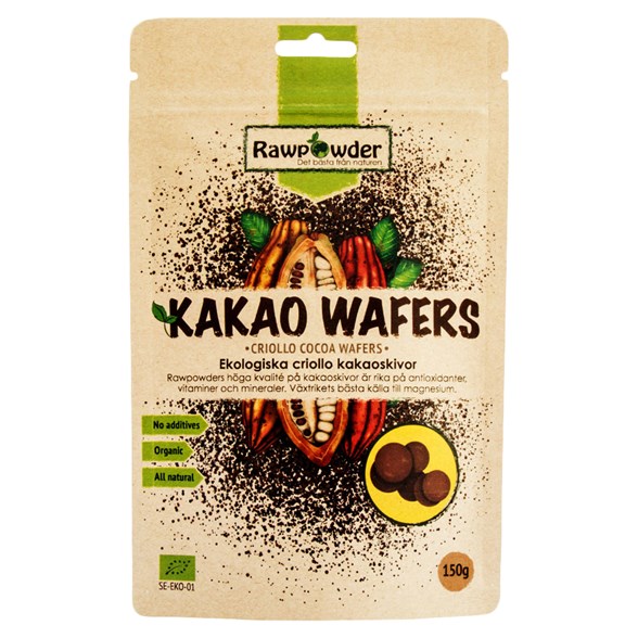 Rawpowder Ekologiska Kakaoskivor Criollo, 150 g