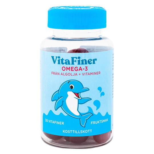 VitaBeaner VitaFiner Omega 3 från Alg med fruktsmak 30 st tuggisar