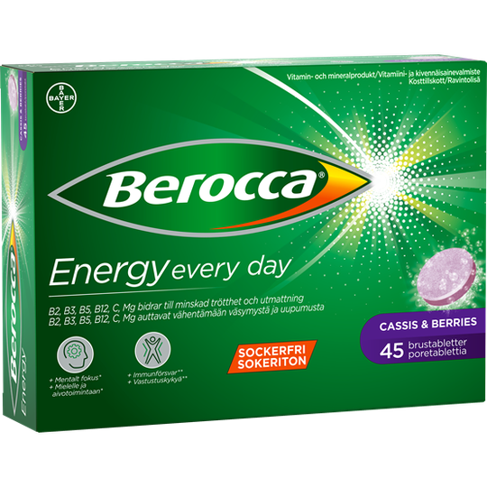 Berocca Energy Cassis & Berries 45 brustabletter