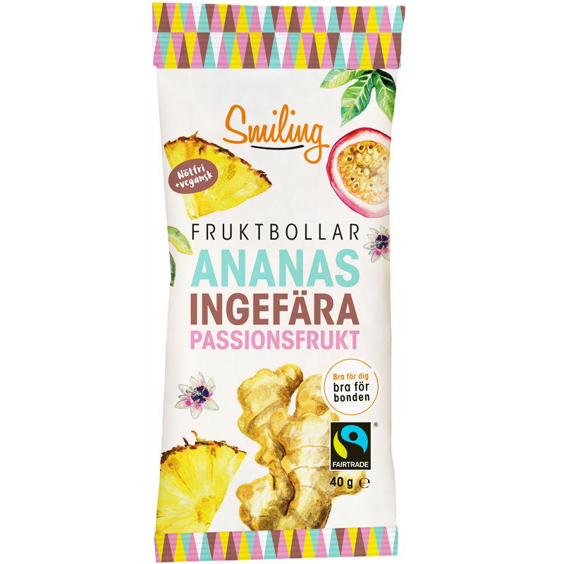 Fruktbollar ananas, ingefära & passionsfrukt - 33% rabatt