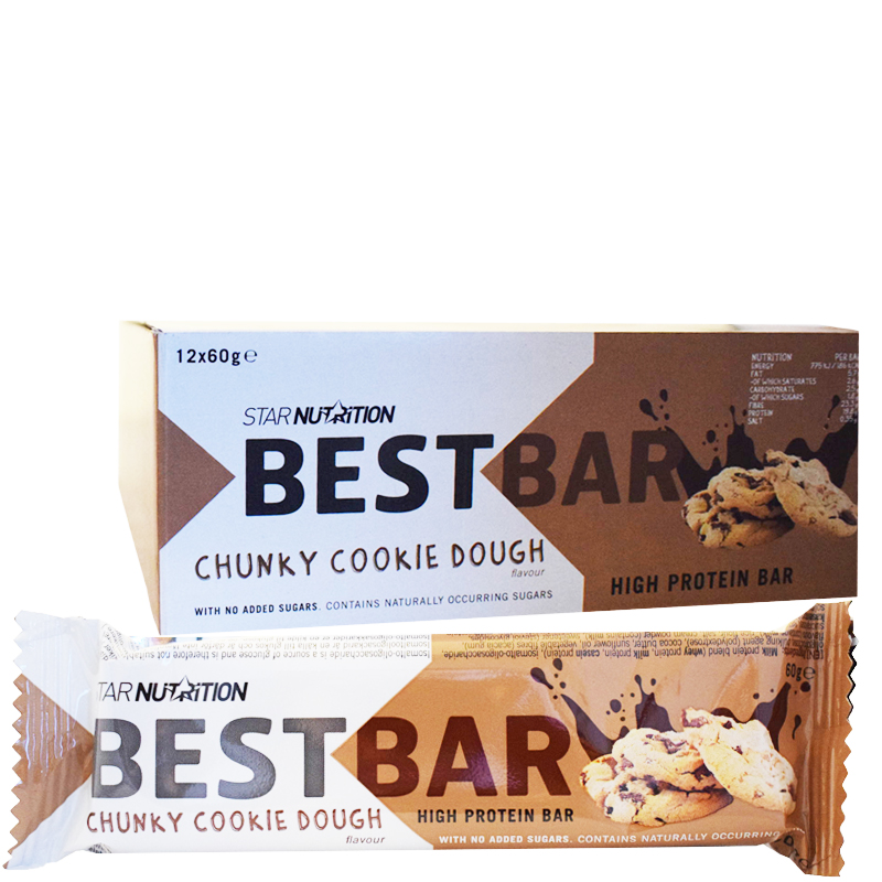 Hel Låda Proteinbars "Chunky Cookie Dough" 12 x 60g - 39% rabatt