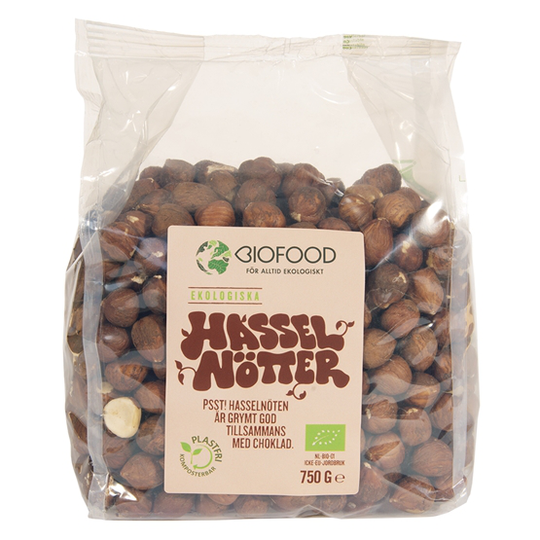 Biofood Hasselnötter 750 g