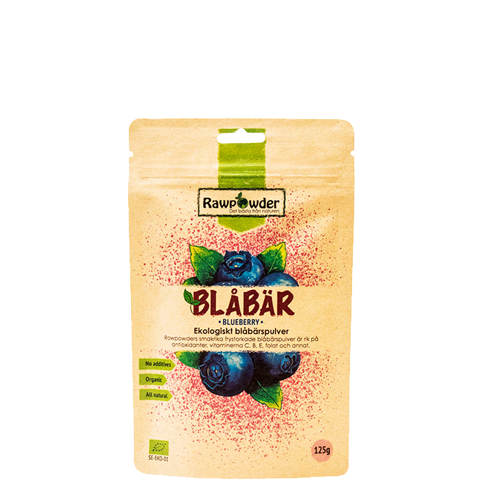 Blåbärspulver EKO, 125 g
