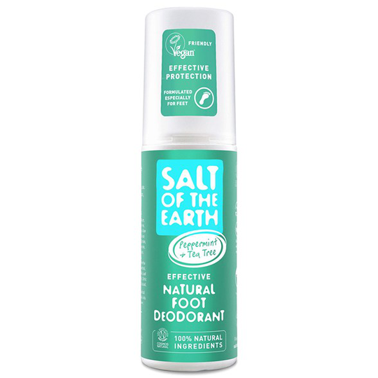 Salt of the Earth Peppermint & Tea Tree Natural Foot Deodorant Spray, 100 ml