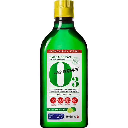 BioSalma Omega-3 Tran Miljömärkt MSC 375 ml
