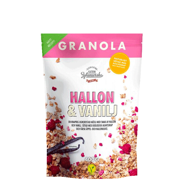Granola Hallon & Vanilj, 400 g