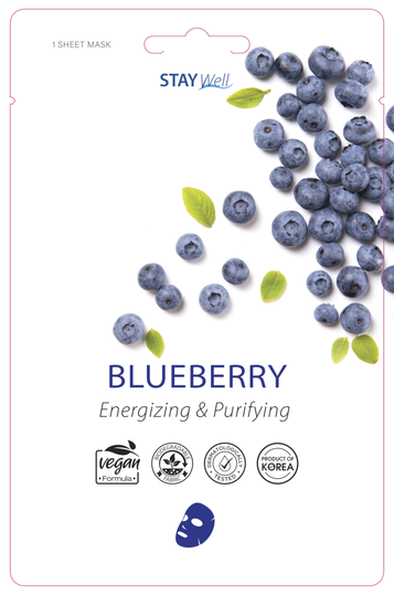 Stay Well Vegan Sheet Mask Blueberry 20 g