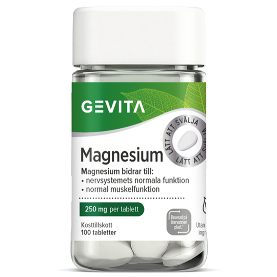 Gevita Magnesium 250 mg 100 tabletter