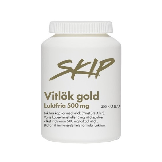 Skip Nutrition Skip Vitlök Gold 500mg 200 kapslar
